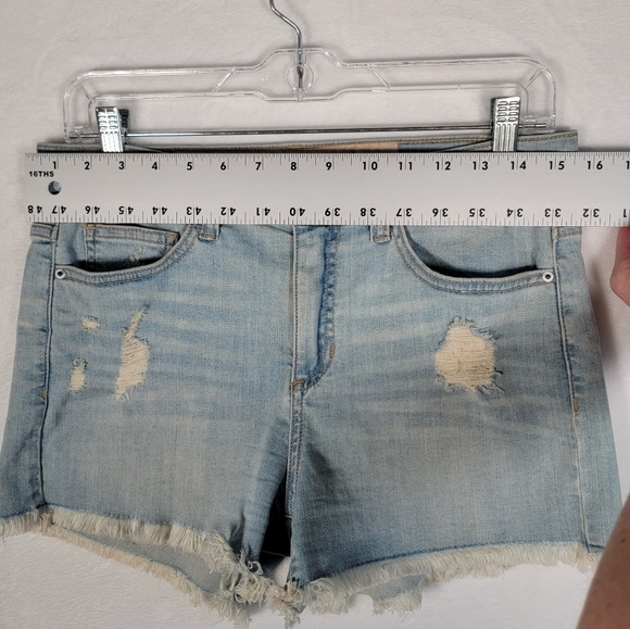 Pookie Loves Sebastian Cut Off Denim Shorts in Blue, Size M - Picture 3 of 11
